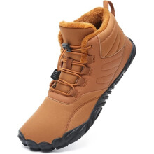 Botas de Trekking y Nieve Barefoot Impermeables de Hombre Marrón 38 EU — calzado zero drop, botas montaña hombre