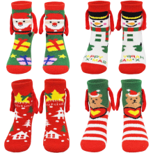 Calcetines Magnéticos para Parejas que se Agarran de la Mano en Navidad, 4 Pares 35-41 — calcetines divertidos pareja