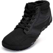 Botas de Trekking para Hombre Botas de Nieve Barefoot Impermeables Negras 38 EU — calzado senderismo invierno
