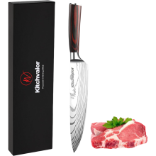 Couteau de Chef Japonais Professionnel Ergonomique Tranchant Acier Inoxydable — ustensile cuisine, couteau cuisine