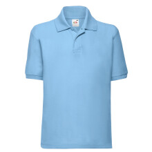 (14-15 Years, Sky Blue) Fruit of the Loom Childrens/Kids 65/35 Polo Shirt
