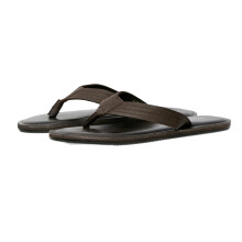 (7 UK, Brown Stone) Jack And Jones Mens Washton Leather Flip Flops