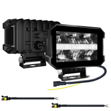 2 Stück 100 W Arbeitsscheinwerfer Randlose LED-Pod-Leuchten LED-Nebelscheinwerfer LED-Arbeitsscheinwerfer für Off-Road-ATV-UTV-LKWs