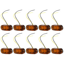 10 St Amber 2 LED-Ljus Ovalt Utrymme för SläPbil Lastbil SidomarköR Baklykta