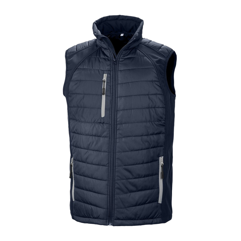 Result (Xs, Navy/Grey) Unisex Adult Compass Softshell Gilet