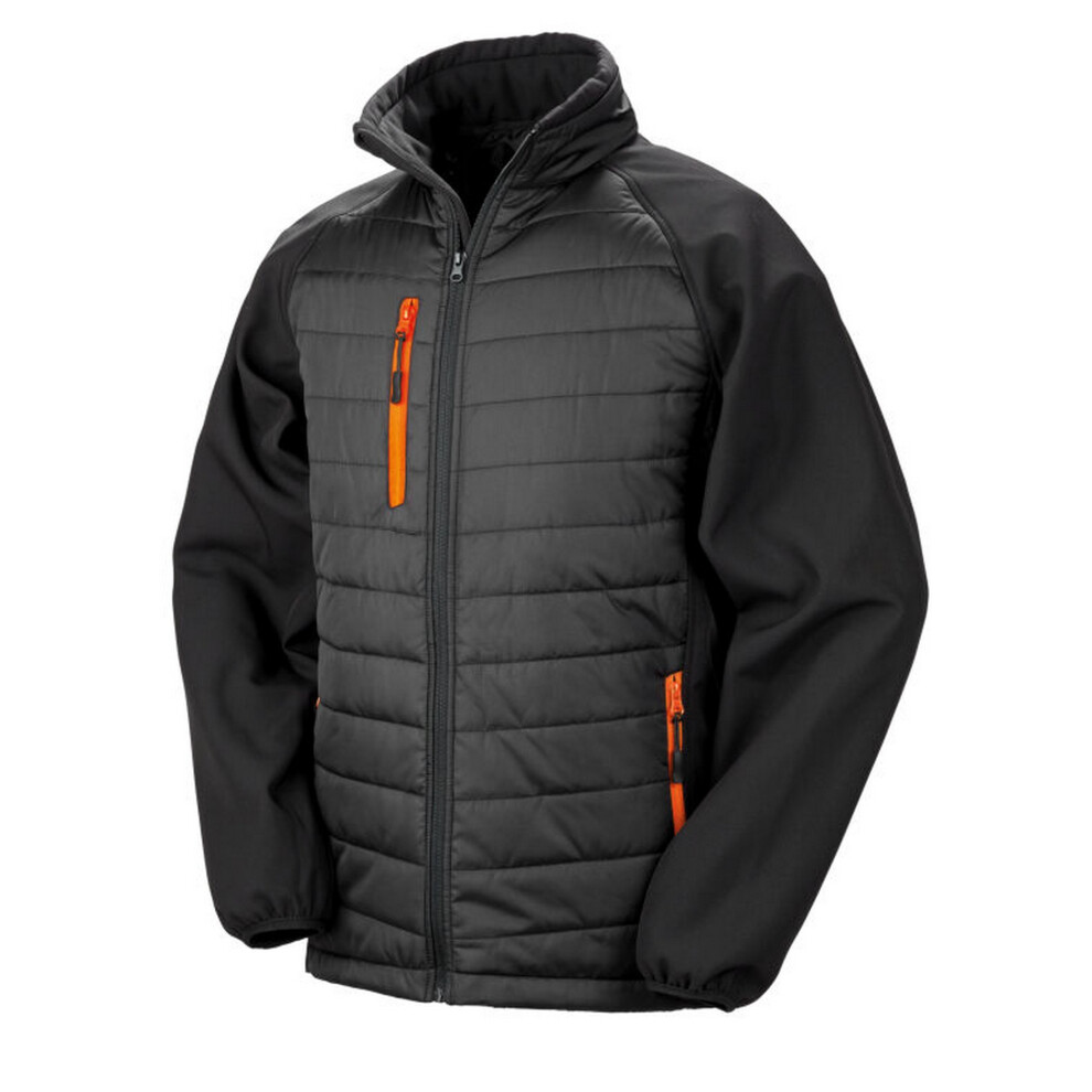 Result (Xxl, Black/Orange) Unisex Adult Compass Softshell Gilet