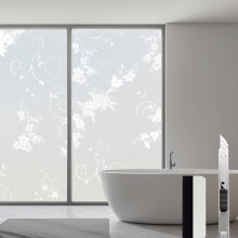 Lámina para ventanas autoadhesiva esmerilada de PVC con filtro UV de privacidad color blanco 90 x 400 cm