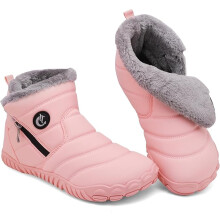 Bottes de neige femme hiver chaudes imperméables avec doublure fourrure bottines antidérapantes confortables rose
