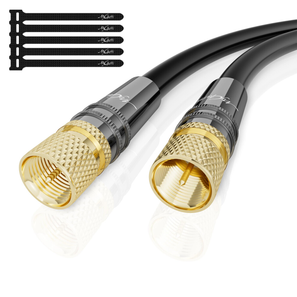 Hd Satellite Antenna Cable 2X F Connectors 60 Meters Hdtv Dvb-T2 Dvb-C Dvb-S Â Satellite Hd Antenna Cable, Coax Cable 60 Meters 5902362838183