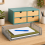 Office Filing Set (2-Piece) – Stackable Metal Mesh Document Tray & 4-Drawer Bamboo Organizer 1