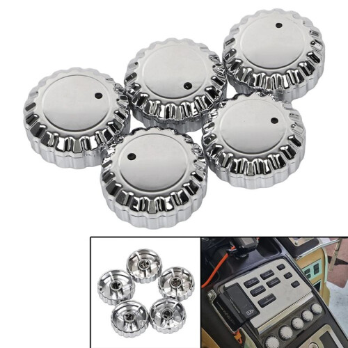 Chrome Radio Stereo Knobs Covers Cap for  Goldwing 1500 GL1500A Aspencade 1