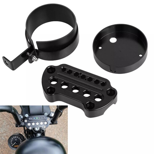 Side Speedometer Bracket Relocation Indicator Clamp for  Sportster XL 883 1