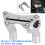 Guiador Retrátil Alto Cromado de 4 Polegadas com Braçadeira Superior para Guidão de Alumínio CNC de 4 Polegadas para  Tour Glide Dyna Road King 2