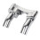 Guiador Retrátil Alto Cromado de 4 Polegadas com Braçadeira Superior para Guidão de Alumínio CNC de 4 Polegadas para  Tour Glide Dyna Road King 9