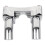 Guiador Retrátil Alto Cromado de 4 Polegadas com Braçadeira Superior para Guidão de Alumínio CNC de 4 Polegadas para  Tour Glide Dyna Road King 10
