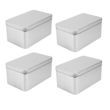 4St Handige Tinplaat Theeblad Container Voor Thee En Kleine Spullen