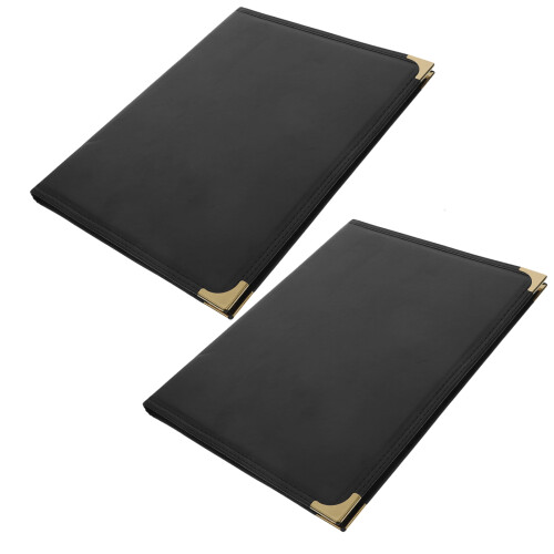 Zwart Transparant PU Menu Folder Restaurant Menuhouder