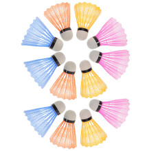 12St Badminton Shuttles Kunststof Foam Elastisch Voor Training En