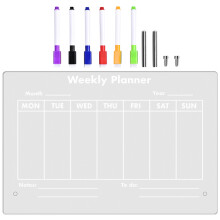 1Set Transparante Acryl Memo Bord Met Pen Voor Thuis En Kantoor