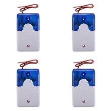 4X Wired Strobe Warning Siren Durable DC12V Sound Alarm Flashing Light Sound Siren Horn Security Alarm System 115Db
