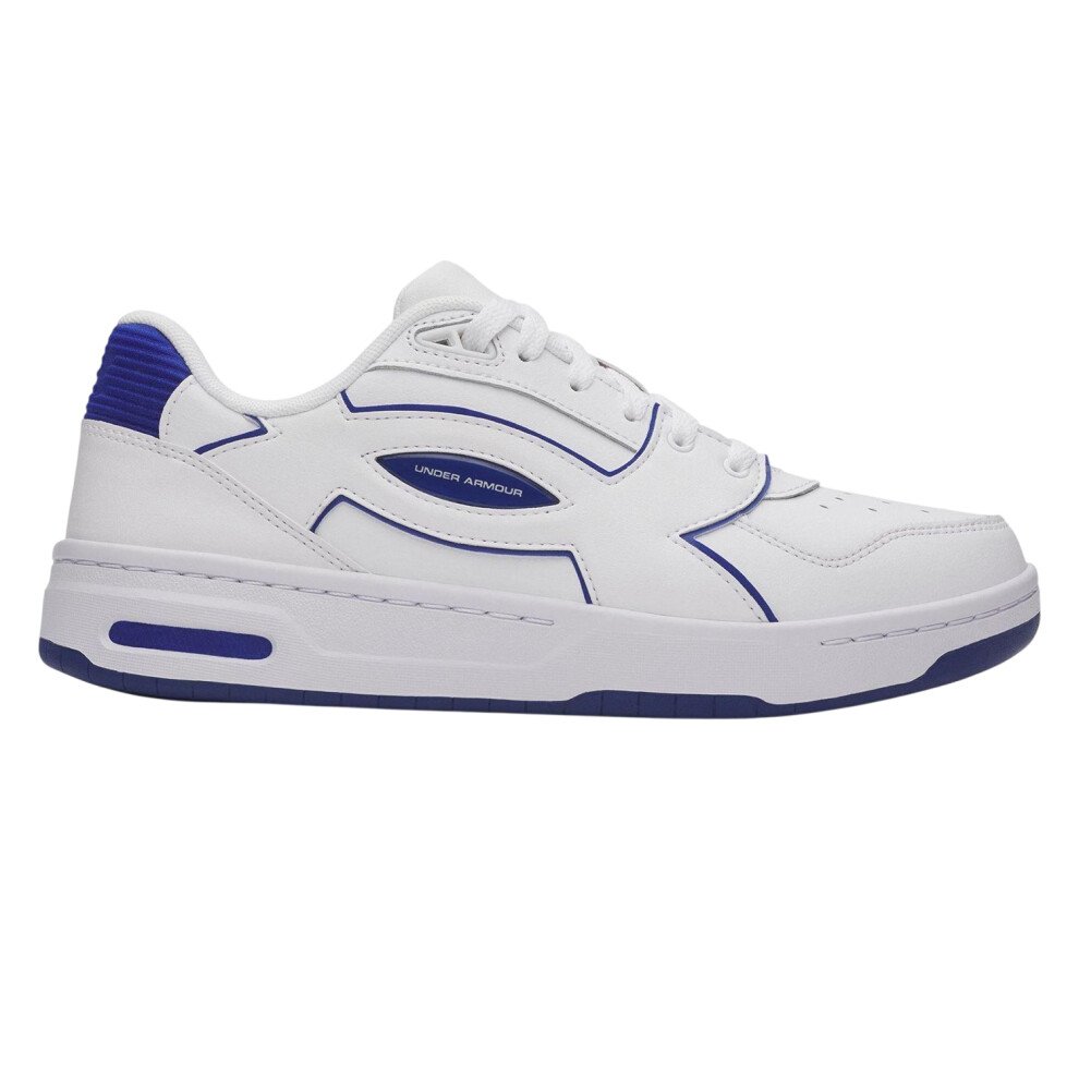 Under Armour (9 Uk, White/Royal Blue) Mens Low Cut Trainers