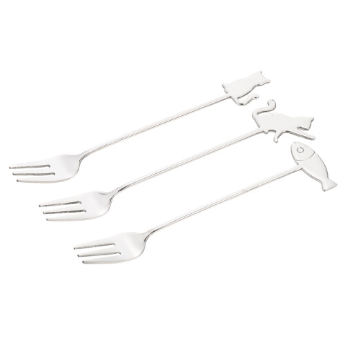 3 Stuks Multifunctionele Cakevorkjes Fijne Eetvorkjes