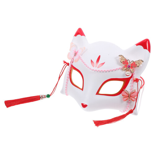 Fox Half Face Mask Mascarade Halloween Feest Cosplay