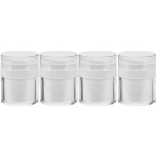 4Stk Mini Lotionbehälter Weiß Aus Ps, Nachfüllbare Kosmetiktiegel