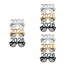 9Stk 2026 Partybrille Kunststoff Mit Strass Für Fotorequisiten Bunt