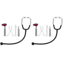 2Ensembles Accessoires Mini Médecin Noir Jouets Educatifs Enfants