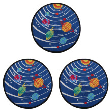 3Pièces Enfant Bleu Motif Cartoon Univers Rond Confortable