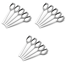 18Pièces Cuillères Sporks Cuisine Argenté Usage