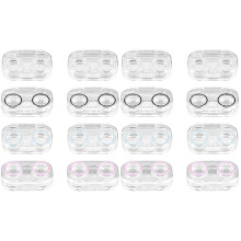 2Ensembles Boîtes De Rangement Transparentes Pour Lentilles Portables