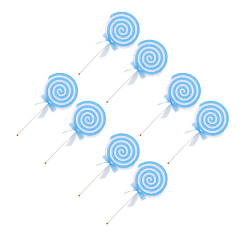 8Pièces Sucettes Simulées Décoratives Pour Bleu Ciel