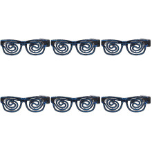 6Pièces Lunettes LED Bleu Pour Club Soirée Portable Cool