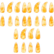 24Pièces Couvre-Ongles Orange Pour Guzheng Protection Et Performance