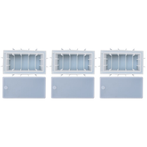 3Ensembles Moules Silicone Stockage DIY Résine