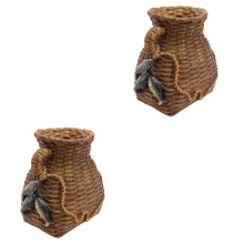 2Pièces Cache-Pot Artistique En Résine Pour Décoration Interne