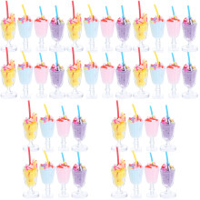 60Pièces Mini Gobelets Glace Décoratifs Jouet Maison Colorés