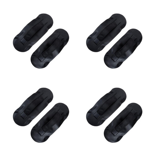 8Pièces Poignées Kayak Canoë Noires Accessoires Remplacement