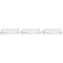 3Pièces Grille Cuisson Refroidissement Panier Cuisine Argenté Robuste