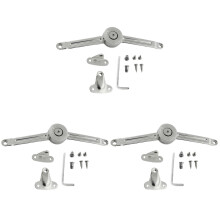 3Pièces Accessoires Armoire Tige De Support Zinc Argenté