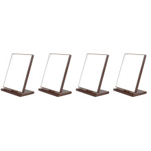 4Pièces Miroir Décoratif Bois Couleur Marron Clair Pour Coiffeuse