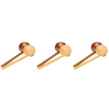 6Pièces Cuillères À Soupe En Bois Multicolores Manche Long Ergonomique