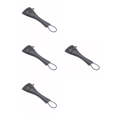 4Stk Violin Ersatz Tailpiece Aluminium Mit 4 Feinstimmern Schwarz