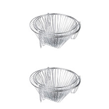 2Pièces Panier Suspendu 3 Étagères Argenté Pliable Pour Fruits