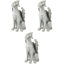 3Pièces Ornement Jardin Résine Ange Clair Souvenir Animal