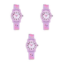 3Pièces Enfants Mode 3D Violet Clair Étanches Motif Flamant