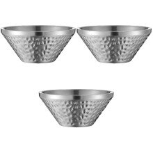 3Pièces Bol Rangement Cuisine Polyvalent Design Argent