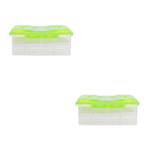 2Pièces Boîte Protection Œufs 24 Compartiments Verte